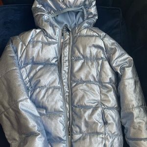 Metallic puffer jacket